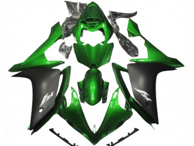 2007-2008 Vert Brillant & Noir R1 Carénage Moto