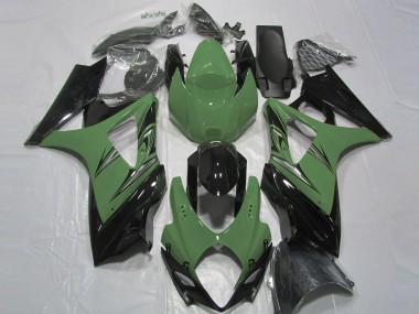 2007-2008 Vert Forêt & Noir GSXR 1000 Carénage Moto
