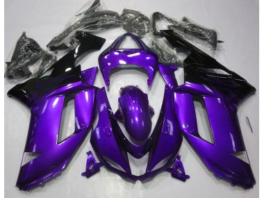 2007-2008 Violet Brillant & Noir ZX6R Carénage Moto