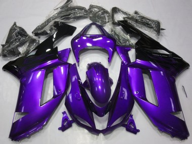 2007-2008 Violet Brillant & Noir ZX6R Carénage Moto