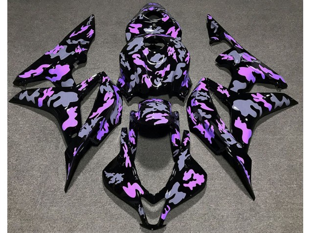 2007-2008 Violet & Gris Camouflage CBR600RR Carénage Moto 2007-2008 Violet & Gris Camouflage CBR600RR Carénage Moto