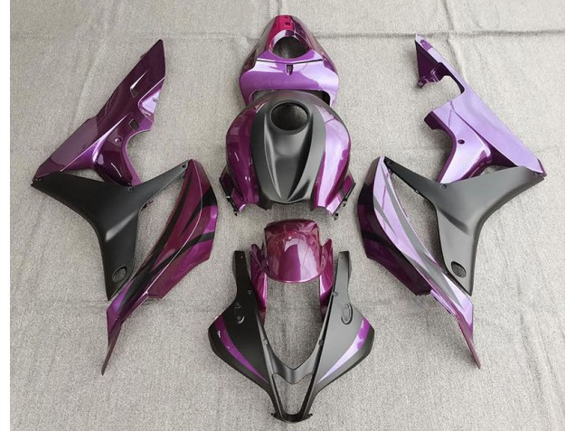 2007-2008 Violet & Noir Mat CBR600RR Carénage Moto 2007-2008 Violet & Noir Mat CBR600RR Carénage Moto