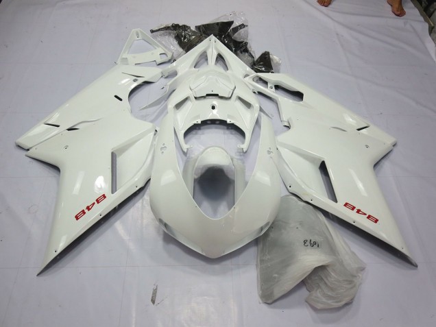 2007-2014 Perle Blanche Ducati 848 1098 1198 Carénage Moto 2007-2014 Perle Blanche Ducati 848 1098 1198 Carénage Moto