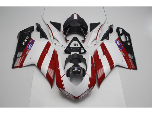 2007-2014 Rouge Foncé Ducati 848 1098 1198 Carénage Moto 2007-2014 Rouge Foncé Ducati 848 1098 1198 Carénage Moto