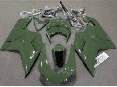 2007-2014 Vert Armée Brillant Ducati 848 1098 1198 Carénage Moto
