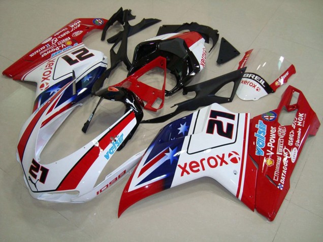 2007-2014 Étoile Xerox Ducati 848 1098 1198 Carénage Moto 2007-2014 Étoile Xerox Ducati 848 1098 1198 Carénage Moto