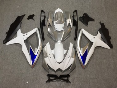 2008-2010 Argent Blanc Bleu GSXR 600-750 Carénage Moto