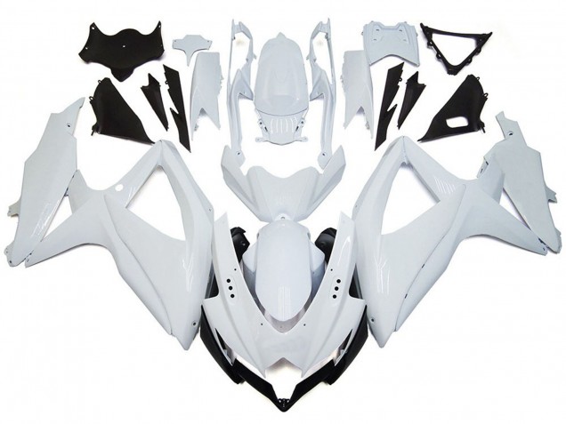 2008-2010 Blanc Brillant Brillant GSXR 600-750 Carénage Moto 2008-2010 Blanc Brillant Brillant GSXR 600-750 Carénage Moto