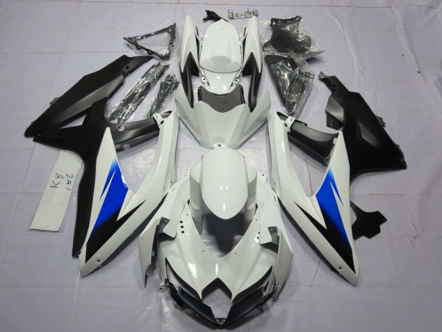 2008-2010 Blanc & Noir GSXR 600-750 Carénage Moto 2008-2010 Blanc & Noir GSXR 600-750 Carénage Moto
