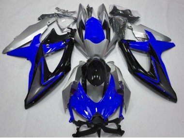 2008-2010 Bleu & Argent GSXR 600-750 Carénage Moto