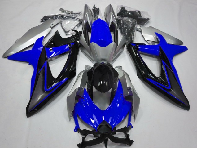 2008-2010 Bleu & Argent GSXR 600-750 Carénage Moto 2008-2010 Bleu & Argent GSXR 600-750 Carénage Moto