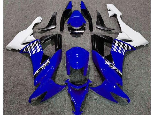 2008-2010 Bleu Brillant & Blanc ZX10R Carénage Moto 2008-2010 Bleu Brillant & Blanc ZX10R Carénage Moto