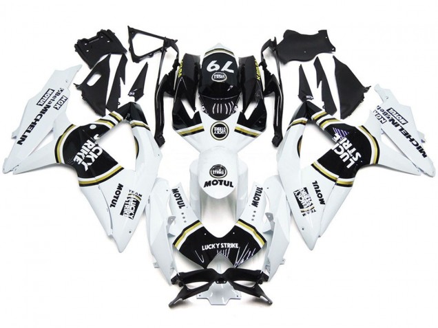 2008-2010 Noir Lucky Strike 79 GSXR 600-750 Carénage Moto