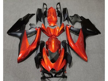 2008-2010 Orange Vif En Noir GSXR 600-750 Carénage Moto