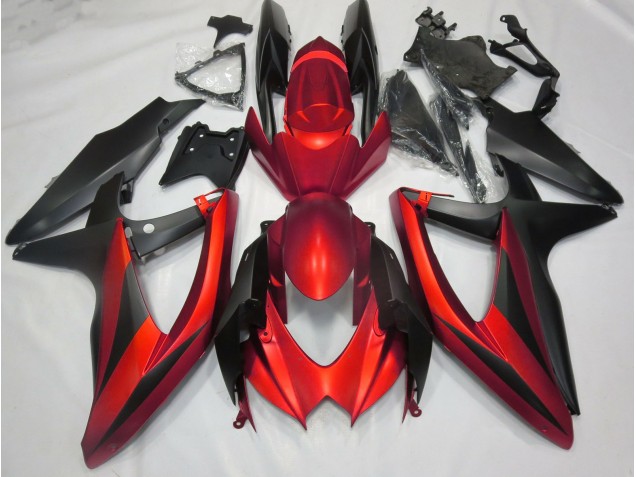 2008-2010 Rouge Mat Sans R GSXR 600-750 Carénage Moto 2008-2010 Rouge Mat Sans R GSXR 600-750 Carénage Moto
