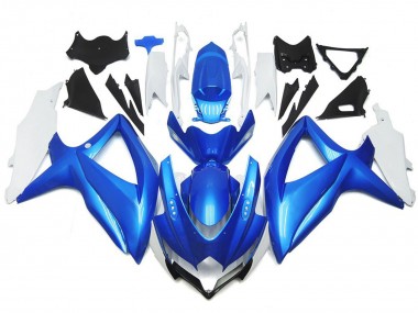 2008-2010 Style Personnalisé Bleu Clair & Blanc GSXR 600-750 Carénage Moto