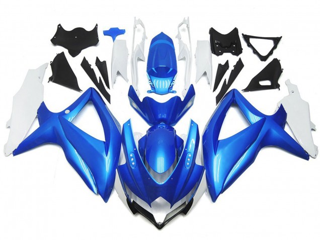 2008-2010 Style Personnalisé Bleu Clair & Blanc GSXR 600-750 Carénage Moto 2008-2010 Style Personnalisé Bleu Clair & Blanc GSXR 600-750 Carénage Moto