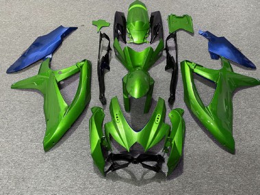 2008-2010 Vert & Bleu GSXR 600-750 Carénage Moto