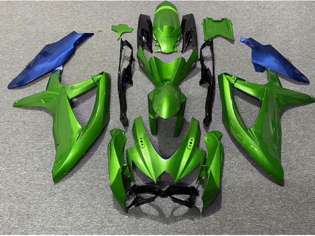 2008-2010 Vert & Bleu GSXR 600-750 Carénage Moto 2008-2010 Vert & Bleu GSXR 600-750 Carénage Moto