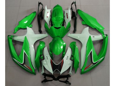 2008-2010 Vert Brillant & Blanc GSXR 600-750 Carénage Moto