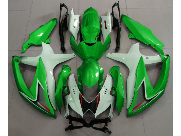 2008-2010 Vert Brillant & Blanc GSXR 600-750 Carénage Moto 2008-2010 Vert Brillant & Blanc GSXR 600-750 Carénage Moto