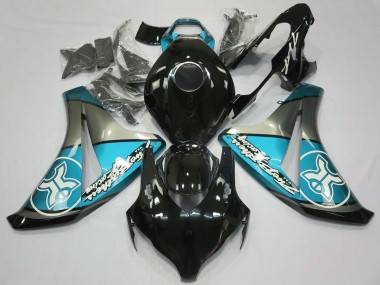 2008-2011 Bleu Clair Sur Noir Personnalisé CBR1000RR Carénage Moto