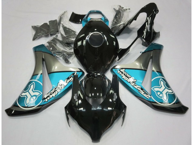 2008-2011 Bleu Clair Sur Noir Personnalisé CBR1000RR Carénage Moto 2008-2011 Bleu Clair Sur Noir Personnalisé CBR1000RR Carénage Moto