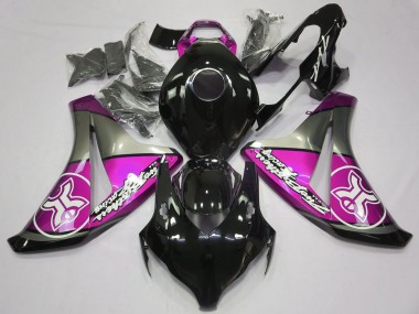 2008-2011 Rose Sur Noir Personnalisé CBR1000RR Carénage Moto