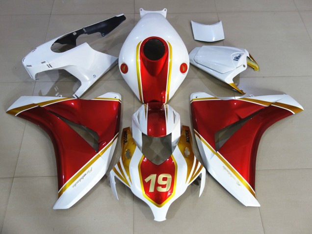 2008-2011 Rouge & Blanc 19 CBR1000RR Carénage Moto 2008-2011 Rouge & Blanc 19 CBR1000RR Carénage Moto