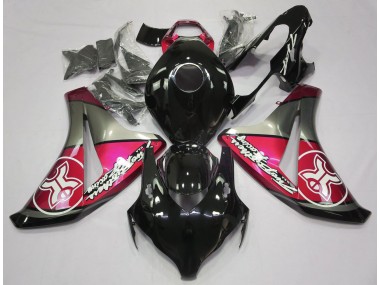2008-2011 Rouge Bonbon Sur Noir Personnalisé CBR1000RR Carénage Moto