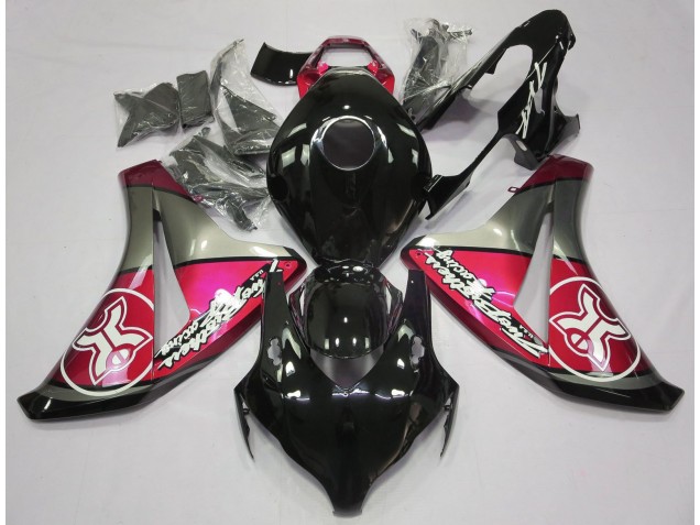 2008-2011 Rouge Bonbon Sur Noir Personnalisé CBR1000RR Carénage Moto 2008-2011 Rouge Bonbon Sur Noir Personnalisé CBR1000RR Carénage Moto