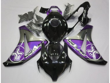 2008-2011 Violet Sur Noir Personnalisé CBR1000RR Carénage Moto
