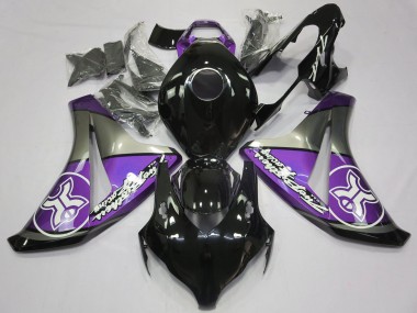 2008-2011 Violet Sur Noir Personnalisé CBR1000RR Carénage Moto