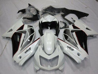 2008-2012 Blanc & Noir Ninja 250 Carénage Moto