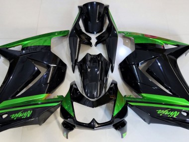 2008-2012 Noir Brillant & Vert Ninja 250 Carénage Moto
