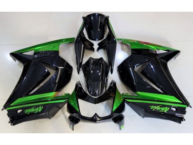 2008-2012 Noir Brillant & Vert Ninja 250 Carénage Moto