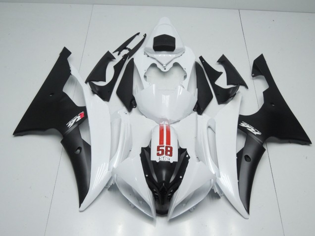 2008-2016 58 Sic Blanc & Noir R6 Carénage Moto 2008-2016 58 Sic Blanc & Noir R6 Carénage Moto