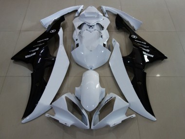 2008-2016 Blanc Brillant / Noir R6 Carénage Moto