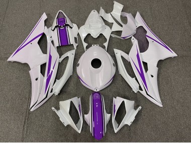 2008-2016 Blanc Brillant & Violet R6 Carénage Moto