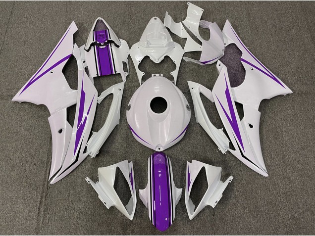 2008-2016 Blanc Brillant & Violet R6 Carénage Moto