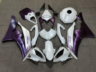 2008-2016 Blanc Mat & Violet R6 Carénage Moto