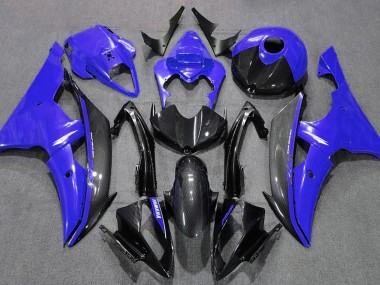 2008-2016 Bleu Brillant & Fiber De Carbone R6 Carénage Moto