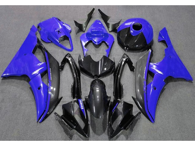 2008-2016 Bleu Brillant & Fiber De Carbone R6 Carénage Moto 2008-2016 Bleu Brillant & Fiber De Carbone R6 Carénage Moto