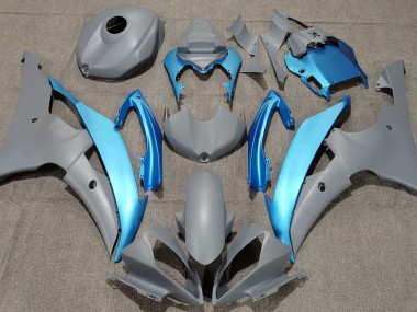 2008-2016 Gris Mat & Bleu Ciel R6 Carénage Moto