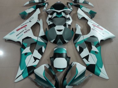 2008-2016 Neige Verte Écume De Mer Camo R6 Carénage Moto