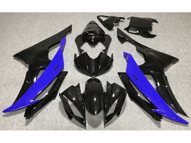 2008-2016 Noir Brillant & Bleu R6 Carénage Moto 2008-2016 Noir Brillant & Bleu R6 Carénage Moto
