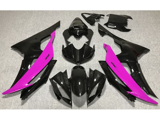 2008-2016 Noir Brillant & Rose R6 Carénage Moto 2008-2016 Noir Brillant & Rose R6 Carénage Moto