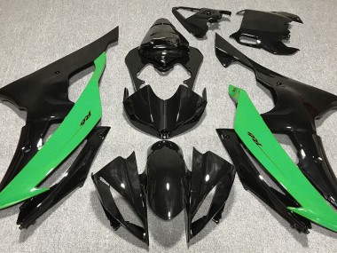 2008-2016 Noir Brillant & Vert R6 Carénage Moto
