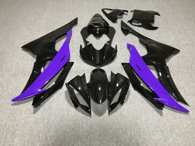 2008-2016 Noir Brillant & Violet R6 Carénage Moto 2008-2016 Noir Brillant & Violet R6 Carénage Moto