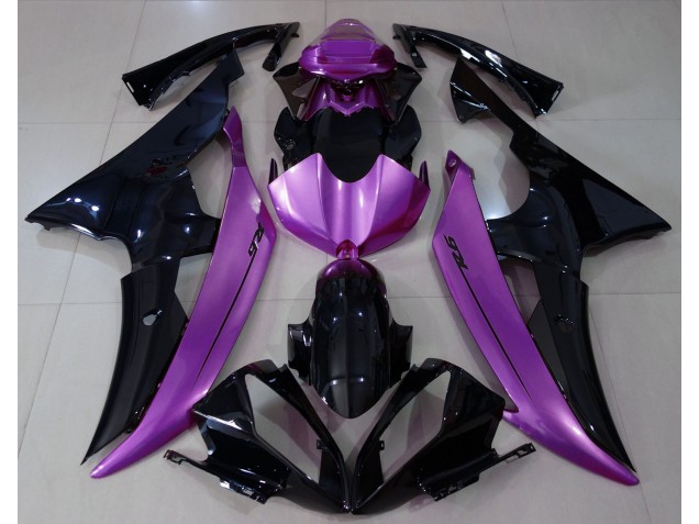 2008-2016 Noir Brillant & Violet Rose R6 Carénage Moto 2008-2016 Noir Brillant & Violet Rose R6 Carénage Moto